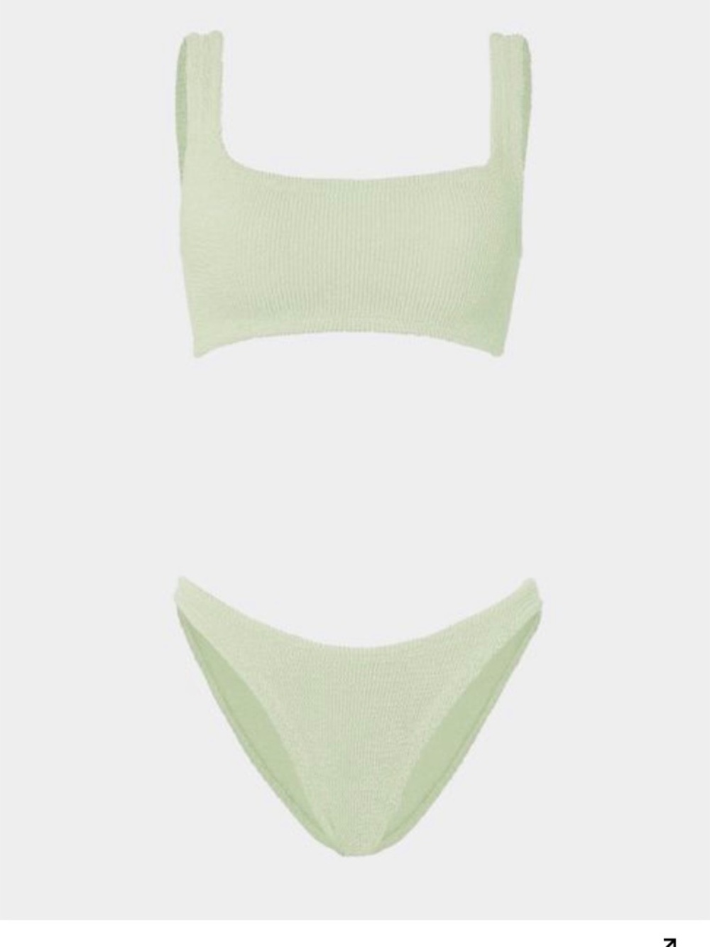 Hunza G Light Mint Green Ribbed Bikini Set